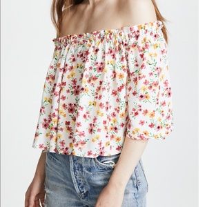Off-the-shoulder floral top